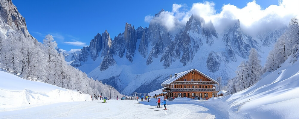 view of the Chamonix-Mont-Blanc ski resort