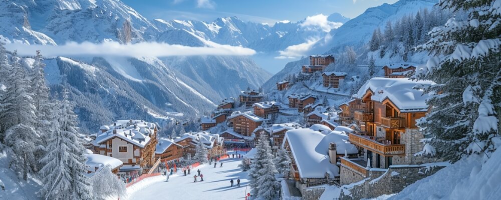 view of the Courchevel ski resort
