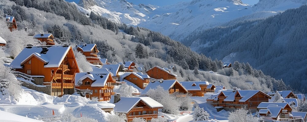 view of the Meribel Alpes ski resort