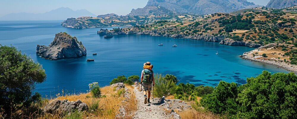 Hiking amidst the breathtaking landscapes of Crete
